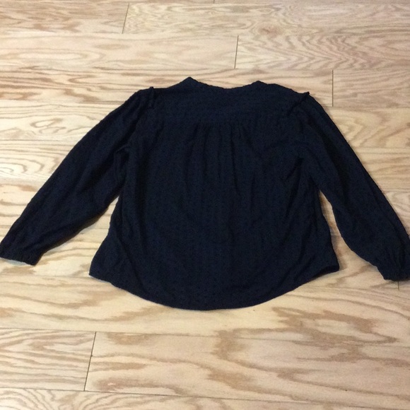 S J. Crew black button down blouse - Picture 4 of 15